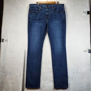 CREMIEUX Mens Jeans 38x34 Slim Fit Premium Denim Dark Wash Straight Leg Pants